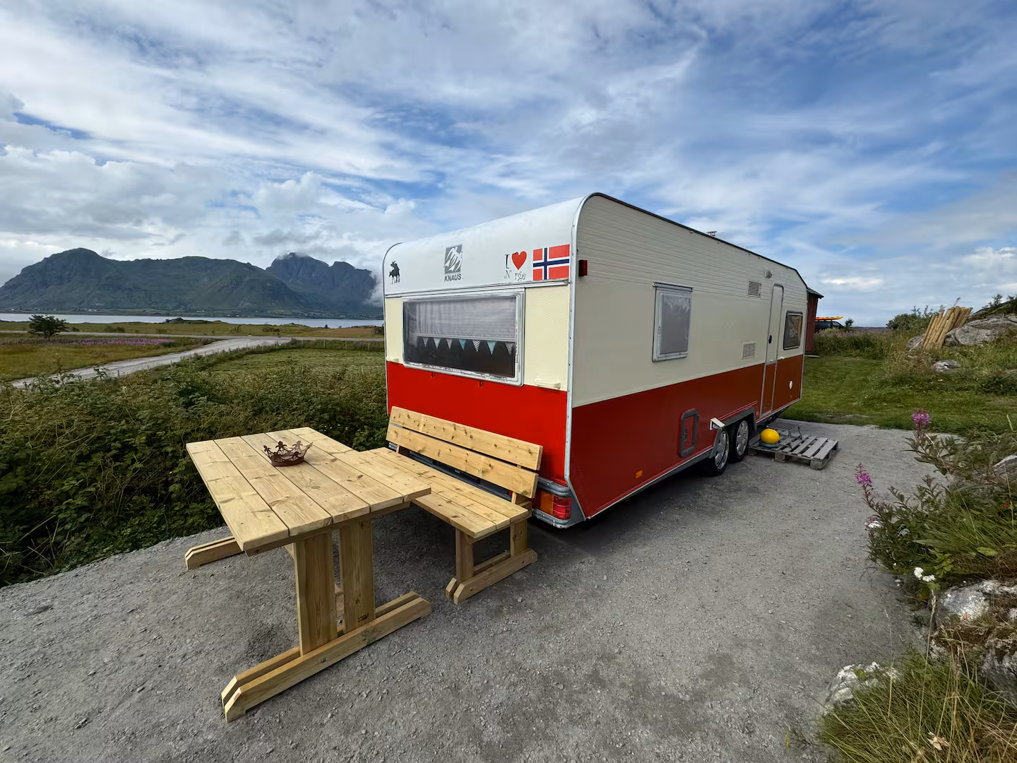 Retro caravan exterior